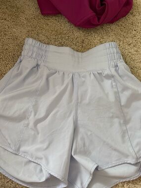 Women’s High-Waist Light Purple Athletic Shorts